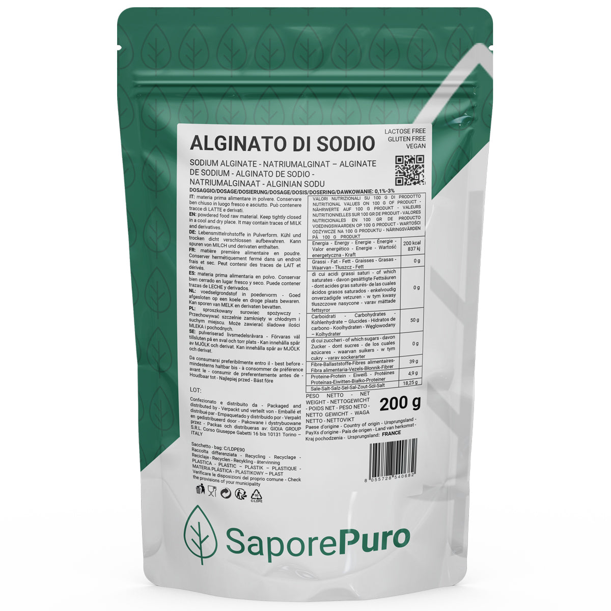 Alginato di Sodio (E401) - 200gr