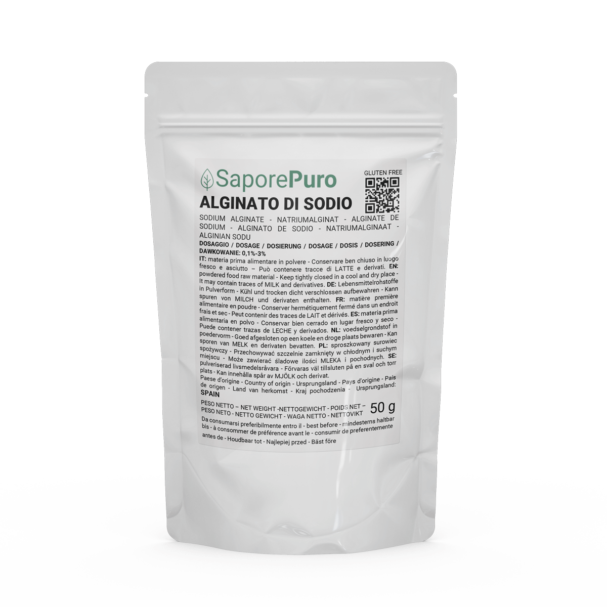 Alginato (alginato de sodio), texturizante, Sosa, E401, 750g, pe puede